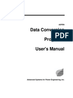 Data Conversion Programs User's Manual: Aspen