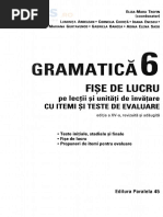 Gramatica - Clasa 6 - Fise de Lucru Ed.2018-2019 Cu Iteme Si Teste de Evaluare - Eliza-Mara Trofin PDF