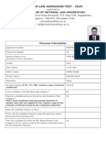 Common Law Admission Test - 2020: Consortium of National Law Universities