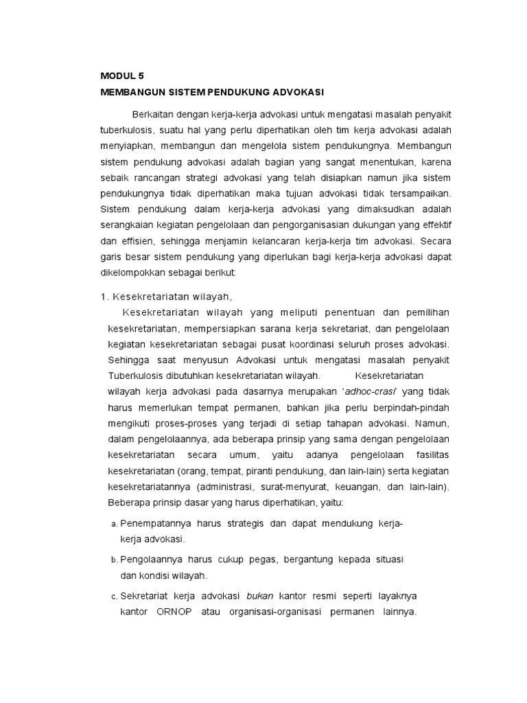 Modul 5 Advokasi Tbc Pdf