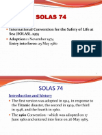 SOLAS 74: International Convention for Safety of Life at Sea