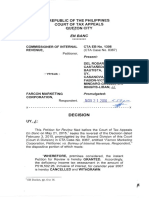Republic of Philippines Court of Tax Appeals Quezon: of Internal Revenue, No