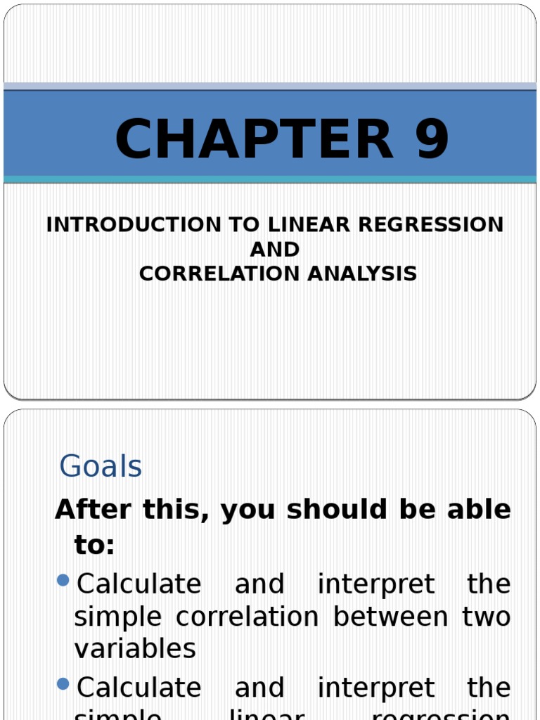 Linear Regression and Correlation Analysis | PDF | Correlation And ...