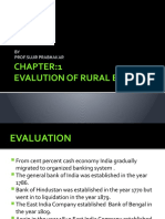 Evalution of Rural Banking: BY Prof - Sujir Prabhakar