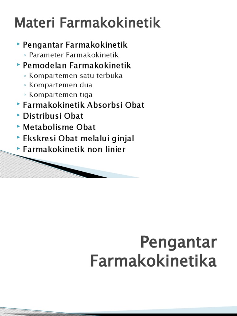Farmakokinetik Dan Parameter Farmakokinetik Pdf