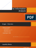 Financial Information Analysis - Kroger