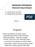 Iv. Hubungan Ekonomi Produksi Pertanian