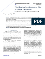 Impact of Rice Tariffication Law in Selected Rice Farmers in Nueva Ecija, Philippines