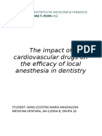The Impact of Cardiovascular Drugs On The Efficacy of Local Anesthesia in Dentistry