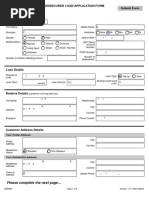 O O O O O O O O O O O O O O: Personal Unsecured Loan Application Form