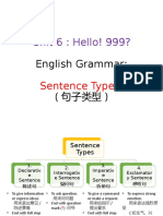 Unit 6 Grammar-Sentence Types