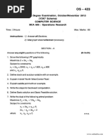 V Semester B.C.A. Degree Examination, Octoberlnovember 201 (Y2K7 Scheme) Computer Science Bca 505: Operations Research