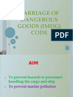 Carriage of Dangerous Goods (Imdg) Code