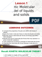 Kinetic Molecular Model of Liquids and Solids: Lesson 1