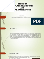 Study of Laplace Transform AND It'S Applications