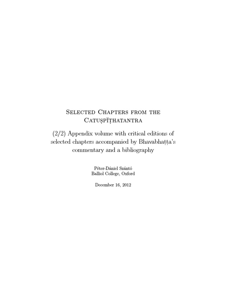 12 Selected Chapters From The Catupi Pdf Indian Philosophy Indian Religions