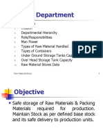 Safe storage of raw materials for production