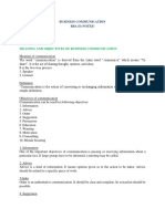 Business Communication - Notes PDF