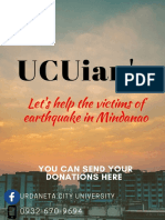 Help earthquake victims in Mindanao - UCU donation drive