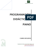 programacion de piano  conservatorio