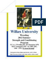 Wilkes Wrestling Strength and Conditioning Program