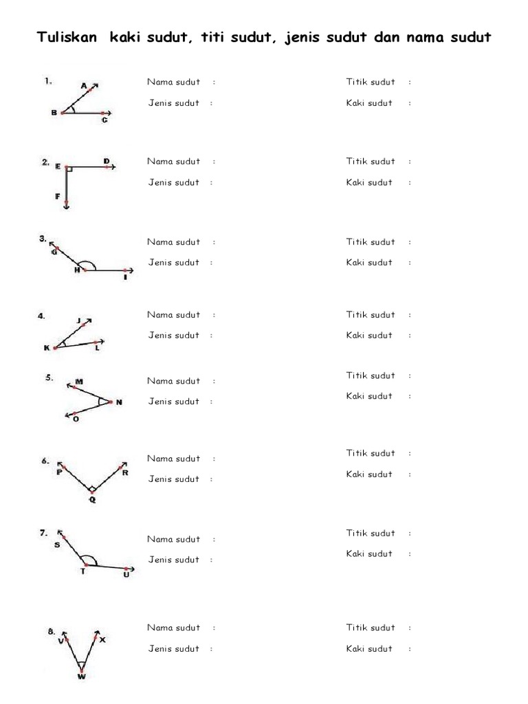 Worksheet Sudut Pdf