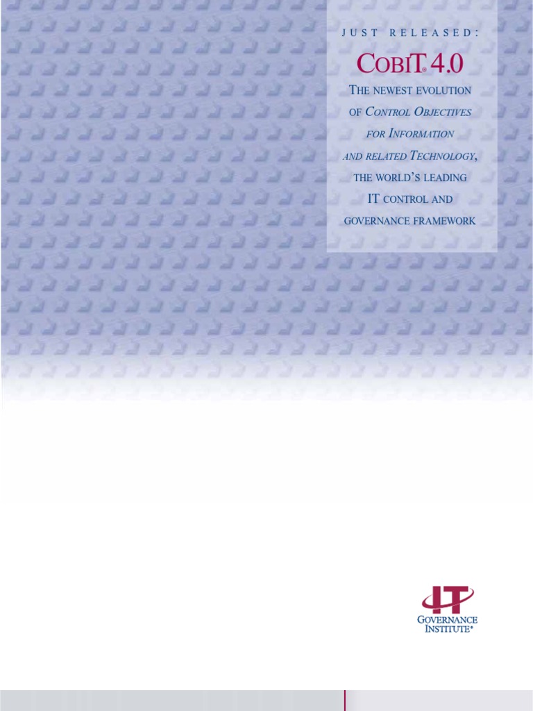 COBIT40 Brochure | PDF | Cobit | Governance