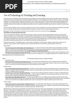 Use of Technology in Teaching and Learning - U.S. Department of Education