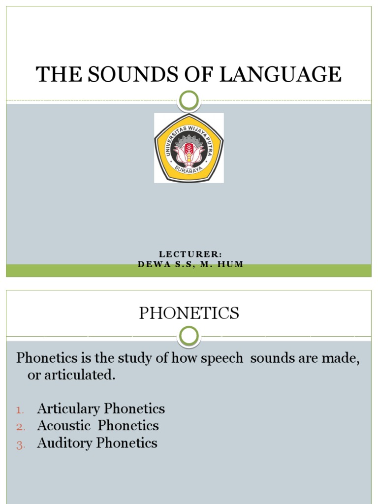THE SOUNDS OF LANGUAGE Perubahan | PDF | Phonetics | Human Voice