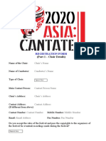 Asia Cantate 2020 Registration Forms