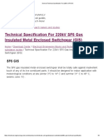 General Technical Specification For 220kV SF6 GIS PDF