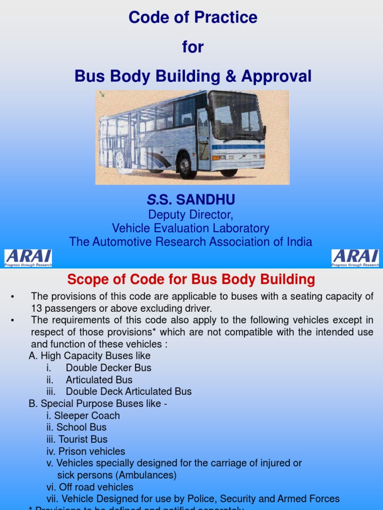 Bus Body Code AIS-052 Overview | PDF | Bus | Door