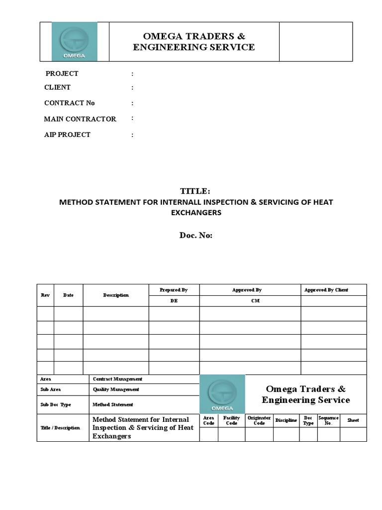 Heat Exchanger Inspection & Maintenance Method | PDF | Leak | Pipe ...