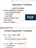 Limited Dependent Variables - Binary Dependent Variables