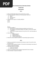 Institute of Technology & Science, Mohan Nagar, Ghaziabad Compiler Design Model Questions Unit-1