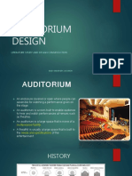 Auditorium Design: Literature Study and Design Consideration