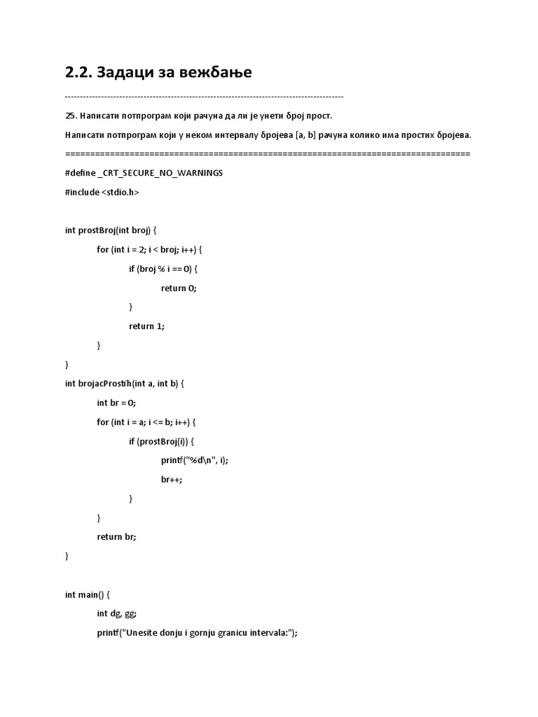 2.2 Zadaci Za Vezbanje | PDF