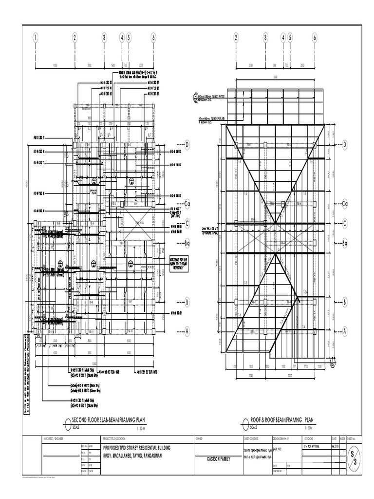 Roof and Beam Framing Plans | PDF