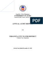 COA 2018 Annual Audit Report Urdaneta City Water District