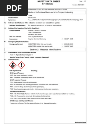 safety Data sheet