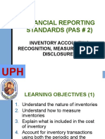 Financial Reporting Standards (Pas # 2) : Inventory Accounting Recognition, Measurement and Disclosures