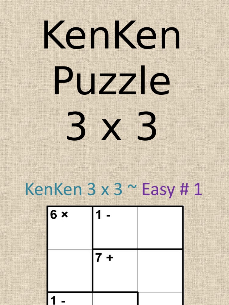 KenKen 3x3 - Easy | PDF | Teaching Methods & Materials | Art