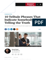 10 Telltale Phrases That Indicate Somebody Isn't Telling The Truth