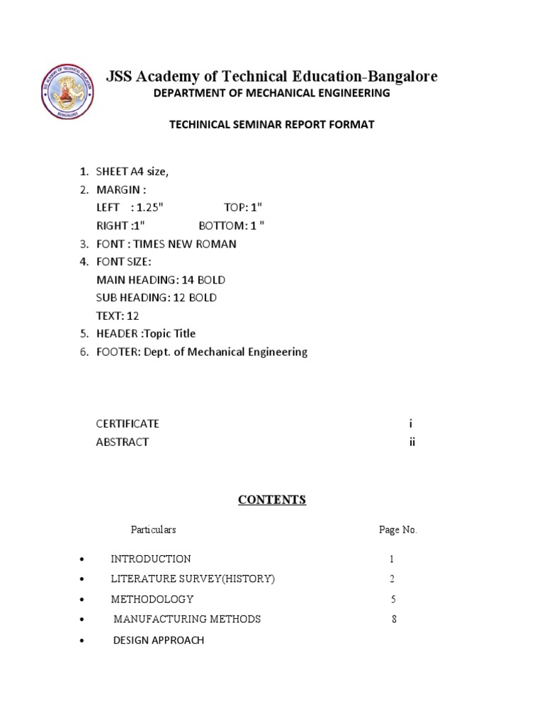JSS Academy of Technical Education-Bangalore: Department of Mechanical ...