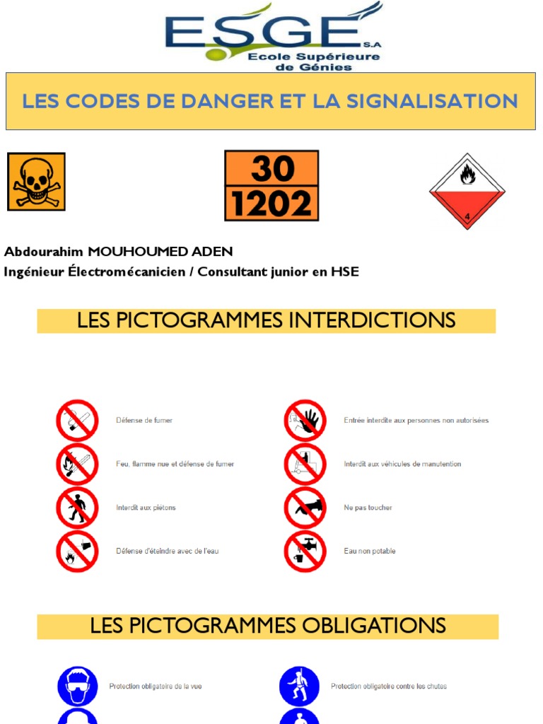 Codes de Danger et Signalisation TMD | PDF | Composés chimiques ...