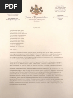 Letter from Rep. Dawn Keefer to senators