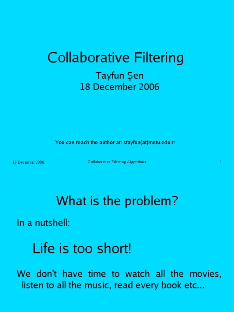 Collaborative Filtering 12529 | PDF | Cluster Analysis | Information ...