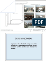 Live photographs of seminar hall design proposal