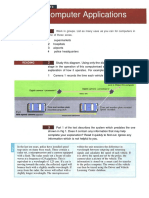 Computer Applications: Work in Groups. List As Many Uses As You Can For Computers in One of These Areas