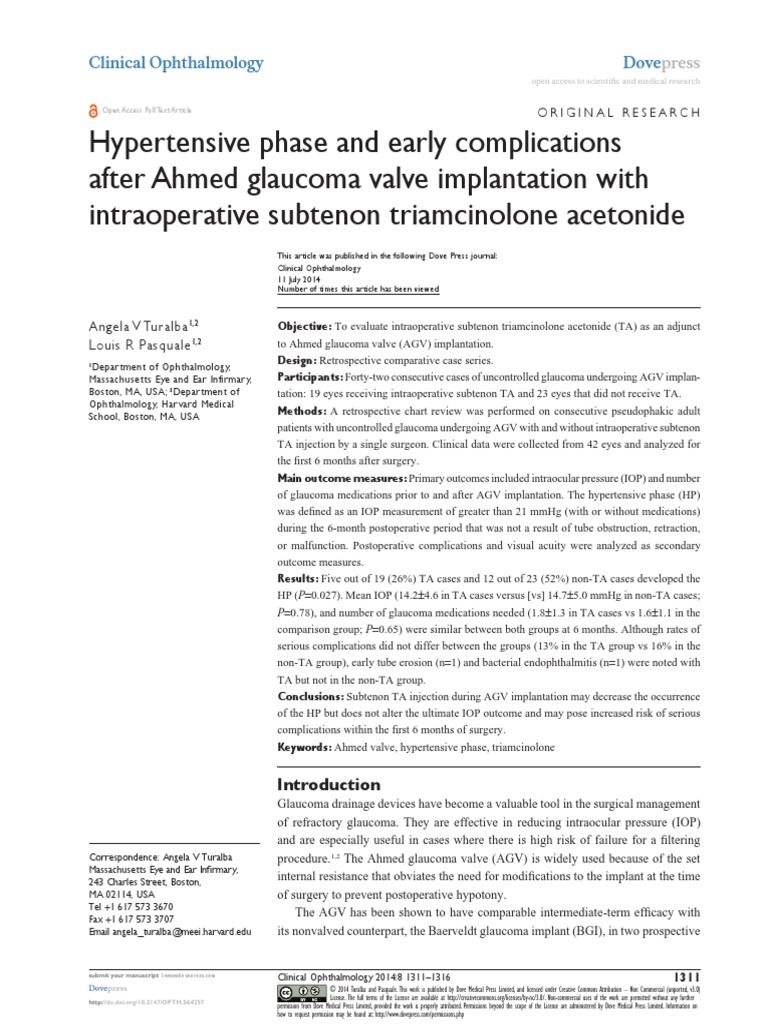 Opth 8 1311 PDF | PDF | Glaucoma | Implant (Medicine)